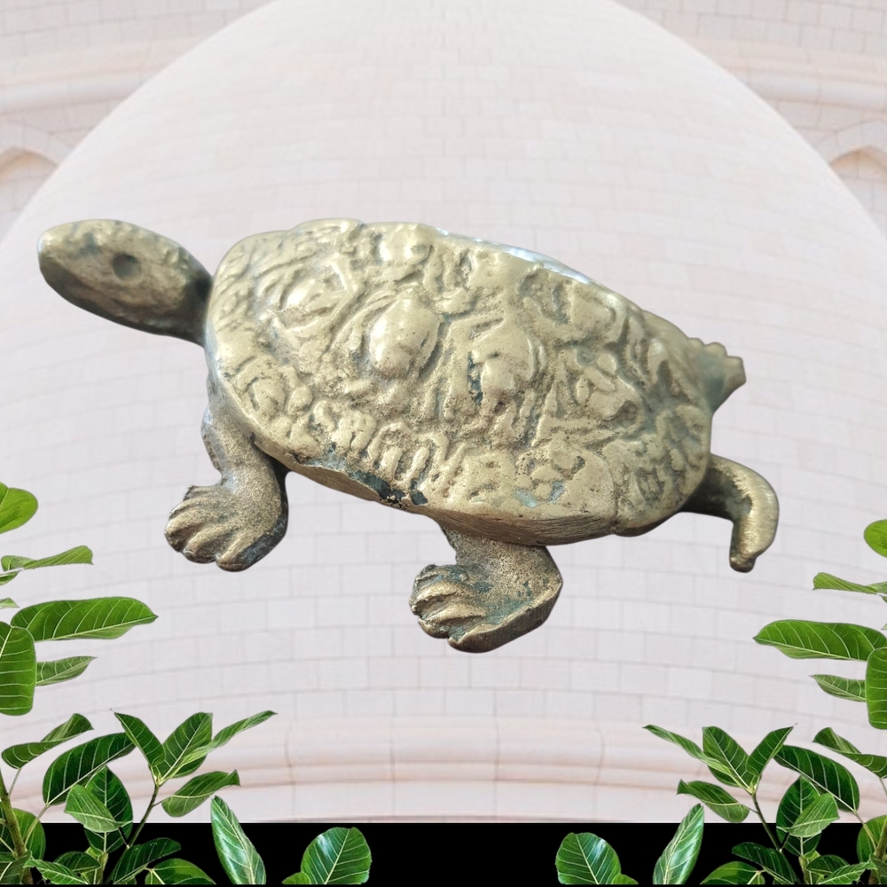 Elegant Gold Turtle Sculpture